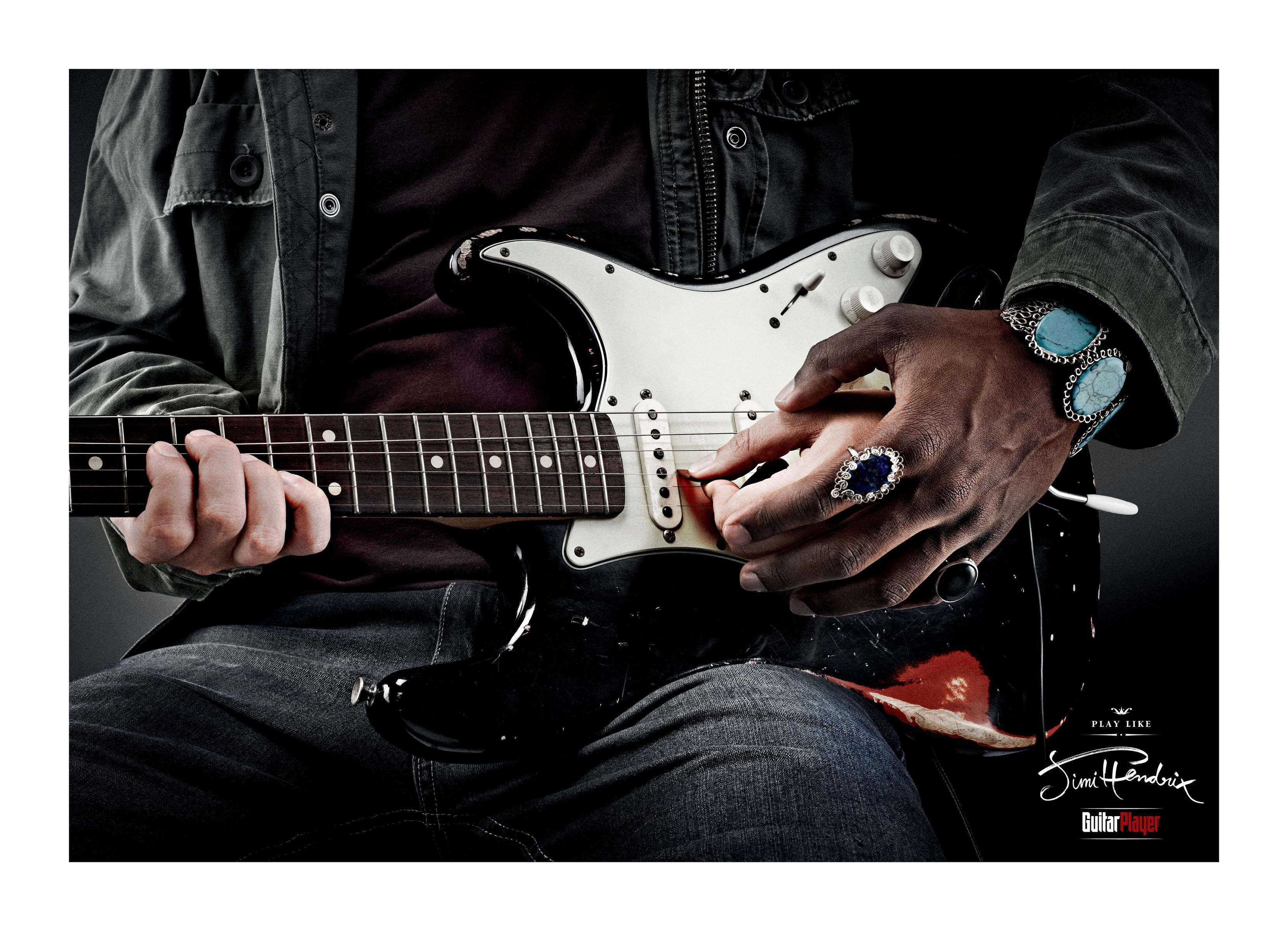 Сожженная электрогитара. Guitarplayer. Гитара Hendrix. Guitar Player Magazine.