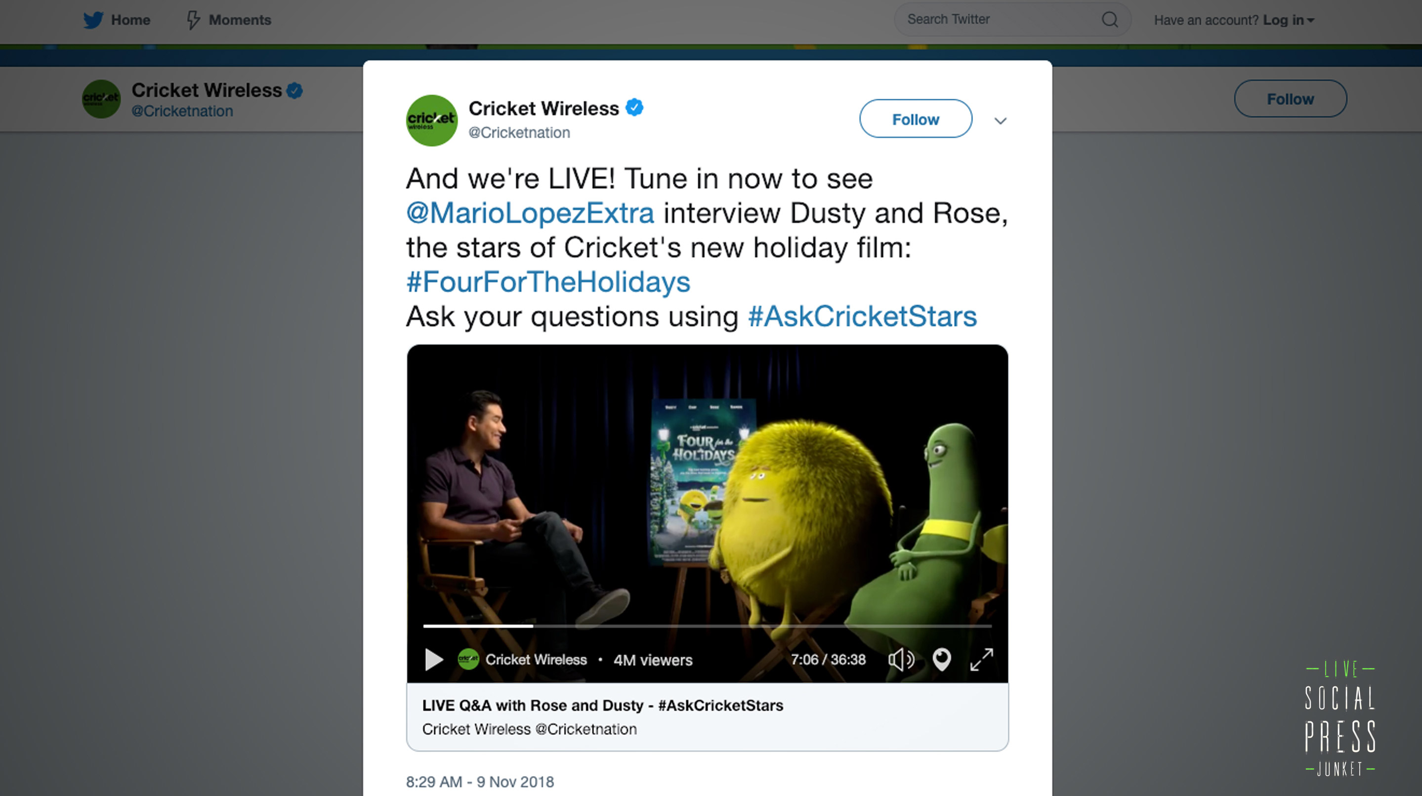 Cricket Wireless Live Social Press Junket The One Club