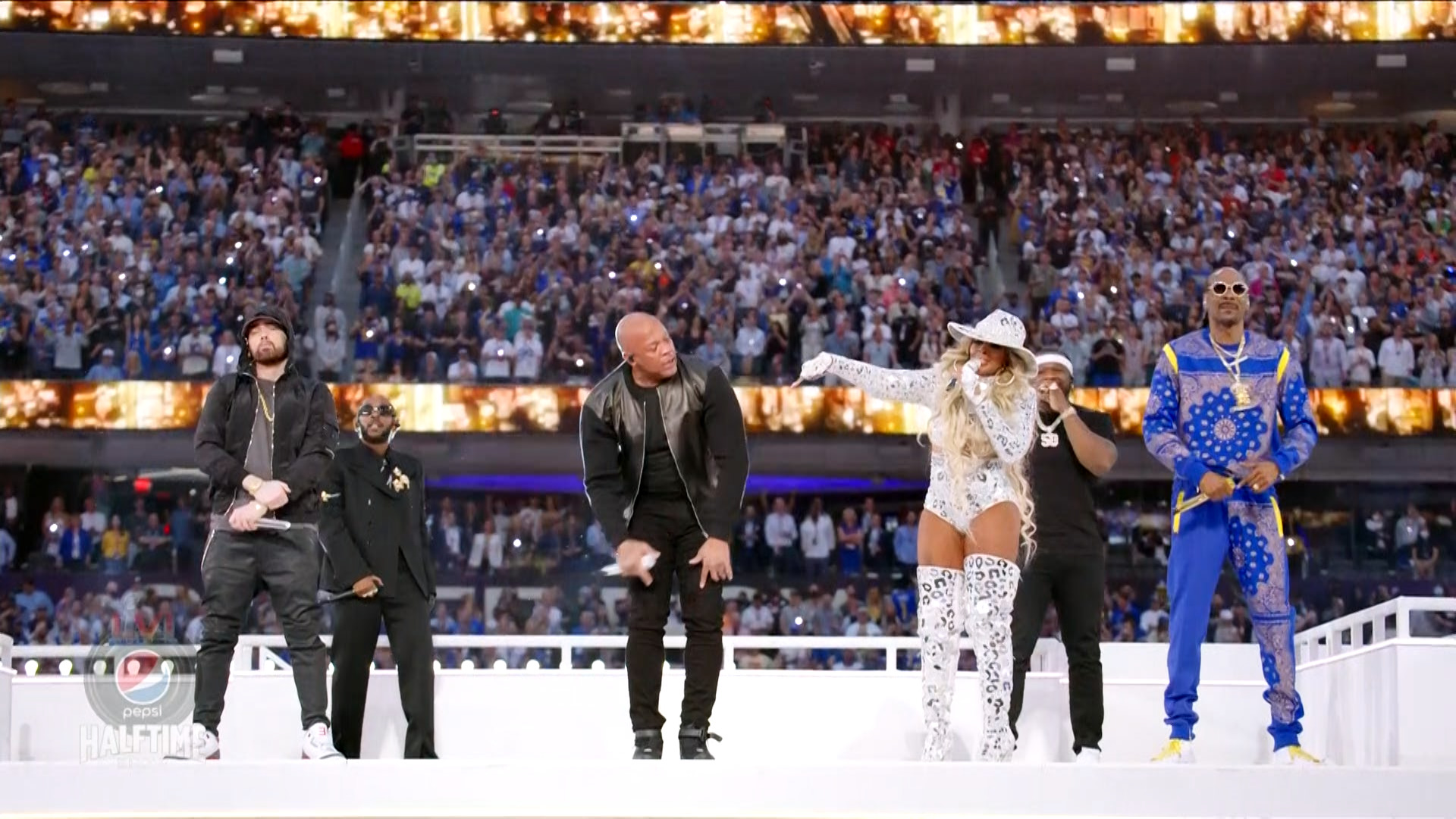 Halftime Super Bowl 2022 SHOWTIME-DR.DRE, SNOOP DOGG, MARY J.BLIGE