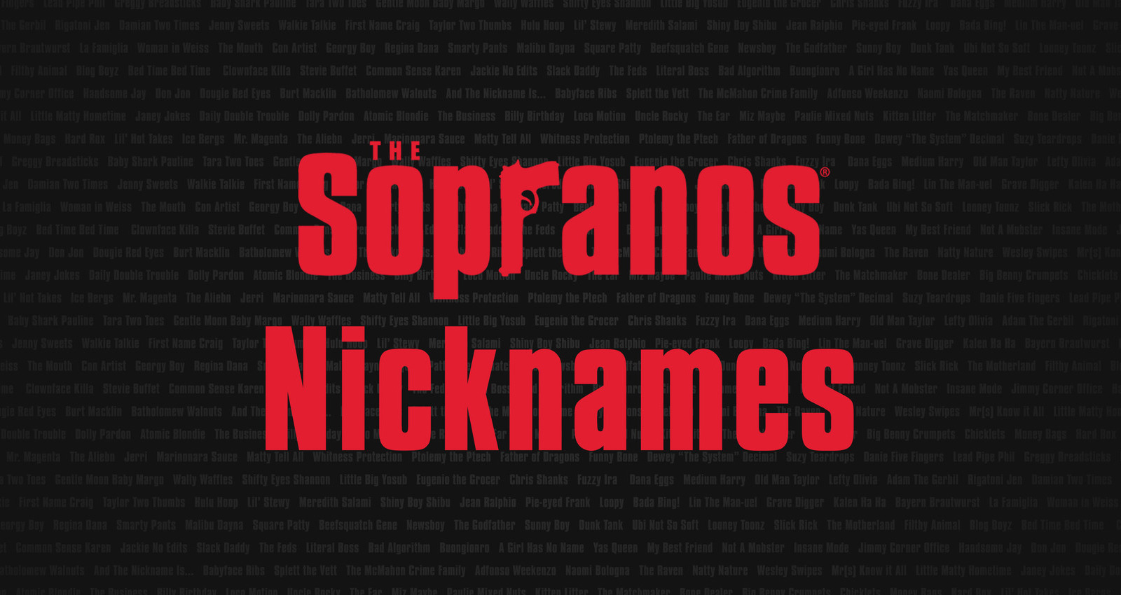 The Sopranos Nicknames
