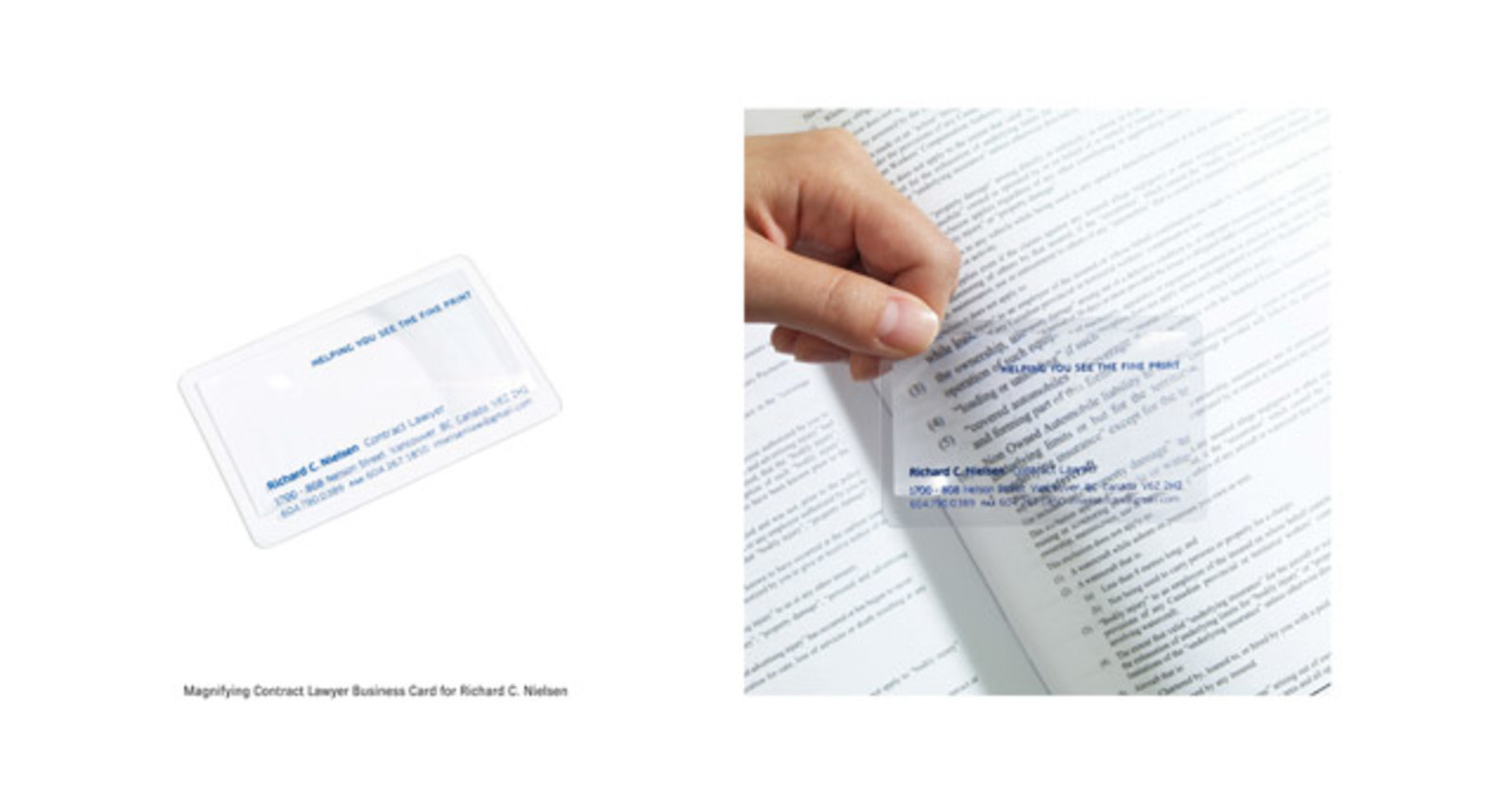 Magnifying Contract Lawyer Business Card