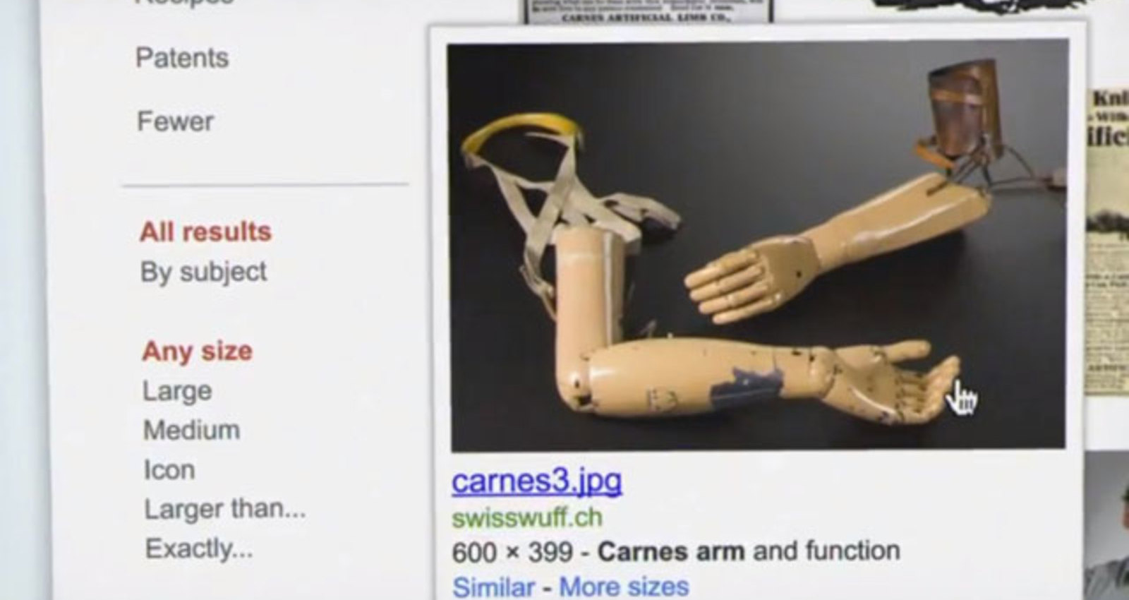 Search Stories: A New/Old Prosthetic
