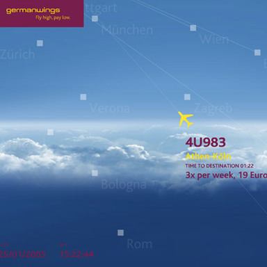 The Germanwings Realtime Screensaver