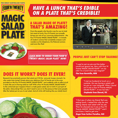 The Four'N Twenty Magic Salad Plate