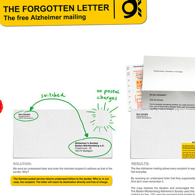 THE FORGOTTEN LETTER - The free Alzheimer mailing