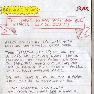 James Ready Spelling Bee Lottery