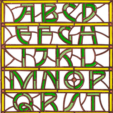 Alphabet in Stained Glass