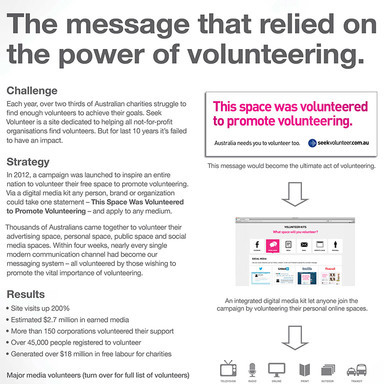 Volunteer to promote volunteering