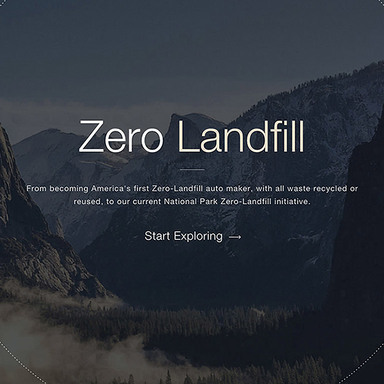 Subaru Environmental Website featuring the National Parks Zero Landfill Initiative