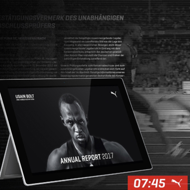 9.58 seconds –the world's fastest annual report