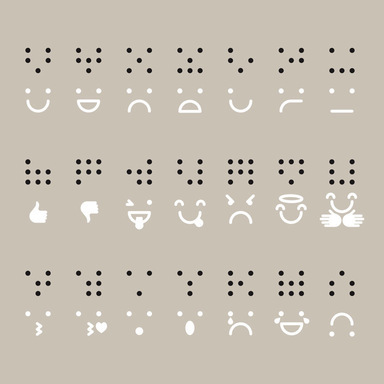 BRAILLE MEETS EMOTICONS - A VISUAL LANGUAGE FOR THE VISUALLY IMPAIRED